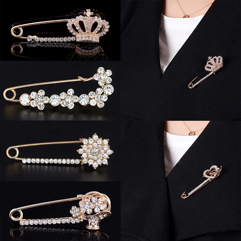 LNRRABC Elegant Crown Crystal Flower Scarf Buckle Brooch Pin Lapel Pin Collar Women Girl Pins Badges For Clothing Ornament
LNRRABC Elegant Crown Crystal Flower Scarf Buckle Brooch Pin Lapel Pin Collar Women Girl Pins Badges For Clothing Ornament