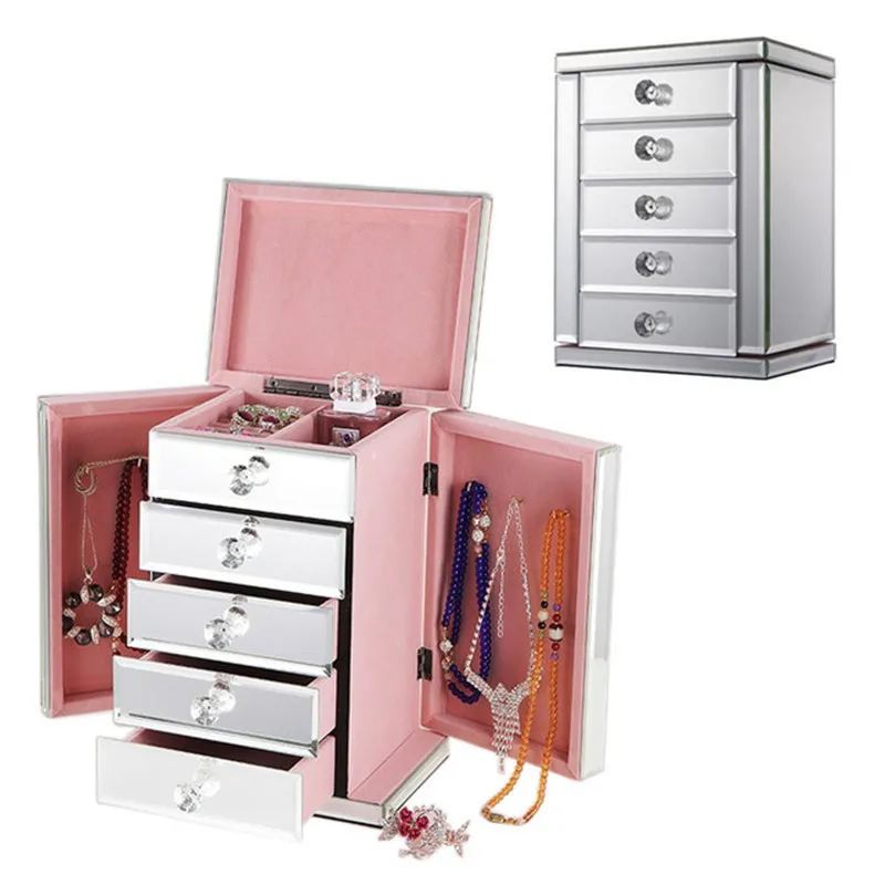 DLYLDQH Luxury Jewelr Storage Drawers Fashion Glass Multi-storey drawers Large-volume Fine Jewelry Cosmetics Organizer
DLYLDQH Luxury Jewelr Storage Drawers Fashion Glass Multi-storey drawers Large-volume Fine Jewelry Cosmetics Organizer