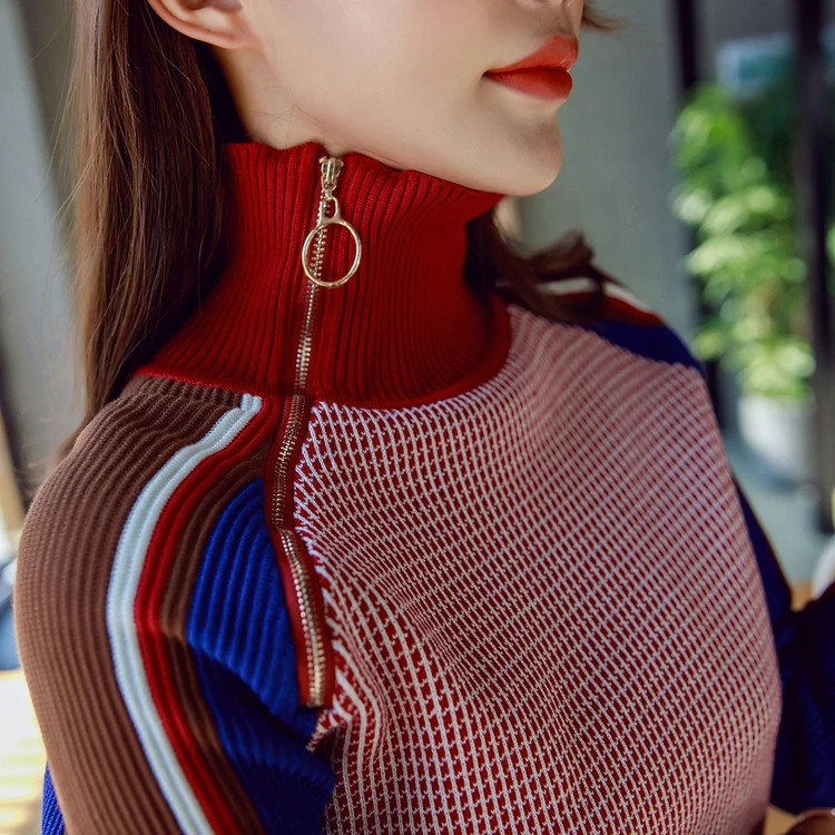2018 Winter Knitted Dress Women Turtleneck Long Sleeve Zipper 2 Pieces Skirt Suits Set Fashion Casual Lady Sweater Pullovers
2018 Winter Knitted Dress Women Turtleneck Long Sleeve Zipper 2 Pieces Skirt Suits Set Fashion Casual Lady Sweater Pullovers