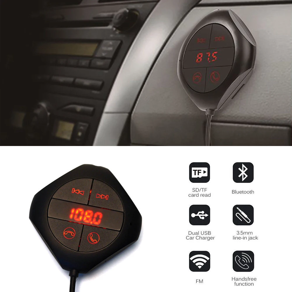 Беспроводной Bluetooth громкой связи автомобиля Bluetooth FM передатчик Авто линия аудио вход двойной USB автомобильный комплект ЖК SD магнит MP3 FM плеер
Беспроводной Bluetooth громкой связи автомобиля Bluetooth FM передатчик Авто линия аудио вход двойной USB автомобильный комплект ЖК SD магнит MP3 FM плеер