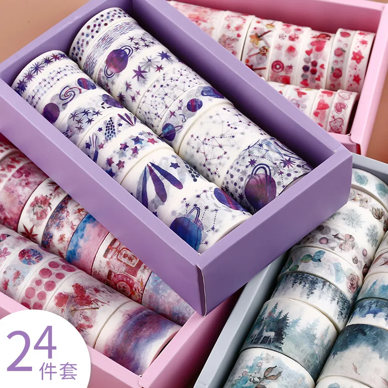 16 Rolls Japanese Style Washi Paper Tape with 8 Sheet Paper Sticker Kawaii Cartoon Masking Stickers for Scrapbooking Stationary
16 Rolls Japanese Style Washi Paper Tape with 8 Sheet Paper Sticker Kawaii Cartoon Masking Stickers for Scrapbooking Stationary