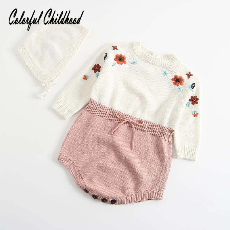 Autumn winter baby clothing set flower embroidery long sleeve romper baby girls cotton knitted overalls children outfits
Autumn winter baby clothing set flower embroidery long sleeve romper baby girls cotton knitted overalls children outfits