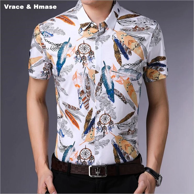 NO.8613 Beautiful 3D feather printing fashion casual short sleeve shirt Summer 2018 New mercerized cotton high-quality shirt men
NO.8613 Beautiful 3D feather printing fashion casual short sleeve shirt Summer 2018 New mercerized cotton high-quality shirt men
