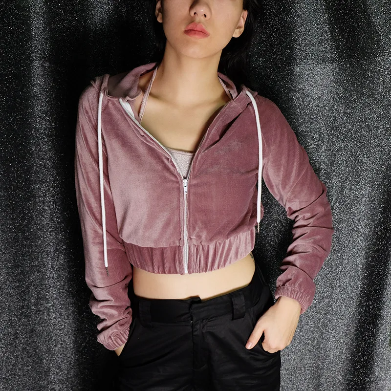 2017 Autumn Fashion Women Hooded Velvet Short Pink Jacket Design Casual Coat Hoodie Outwear
2017 Autumn Fashion Women Hooded Velvet Short Pink Jacket Design Casual Coat Hoodie Outwear