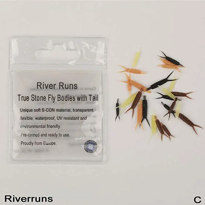 

Riverruns Realistic Flies Combo Super Realistic Fly Tying Material Combo Pack Legs, Bodies with Tail, for May Fly Nymph