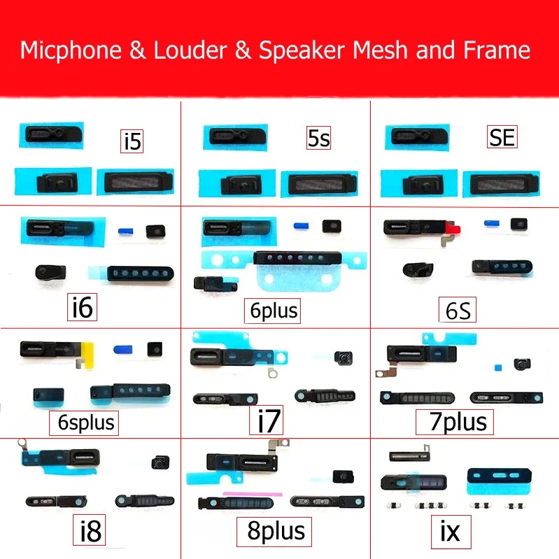 Louder & Speaker & Microphone Anti Dust Mesh and frame For iPhone 5 Se 6S 7 8Plus X XS XR 11 Pro Max Dust filter Repair Parts
Louder & Speaker & Microphone Anti Dust Mesh and frame For iPhone 5 Se 6S 7 8Plus X XS XR 11 Pro Max Dust filter Repair Parts