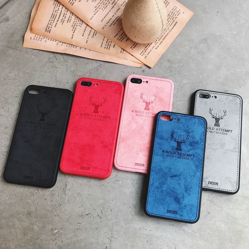 Luxury Deer Fabric Cloth Case For iPhone XS Max XR X 7 8 Plus 6 6s Ultrathin Cloth Texture Soft Silicone Frame Phone Cases Cover
Luxury Deer Fabric Cloth Case For iPhone XS Max XR X 7 8 Plus 6 6s Ultrathin Cloth Texture Soft Silicone Frame Phone Cases Cover
