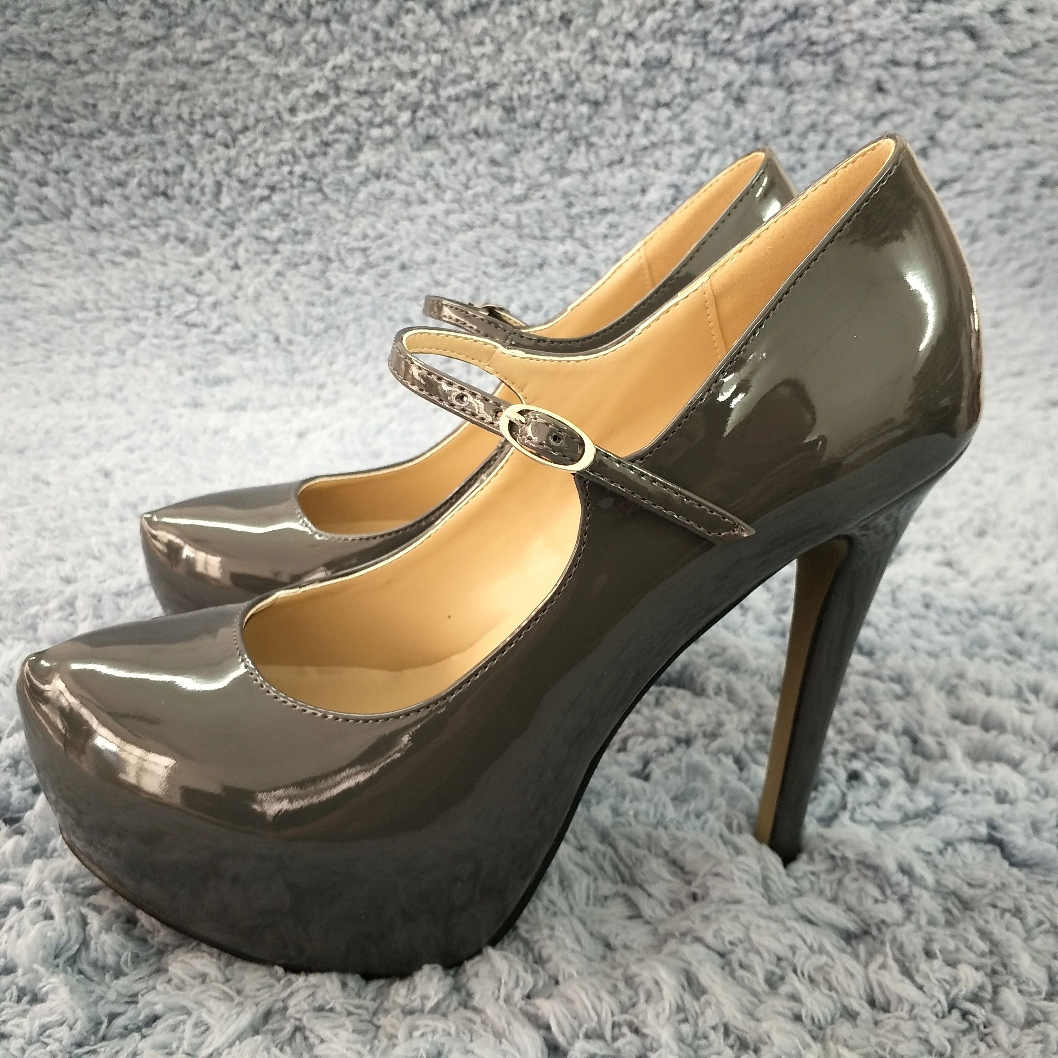 Women Stiletto Thin High Heel Pumps Platform Mary Janes Sexy Grey Patent Fashion Party Bridals Ball Lady Shoes 3463B-b
Women Stiletto Thin High Heel Pumps Platform Mary Janes Sexy Grey Patent Fashion Party Bridals Ball Lady Shoes 3463B-b