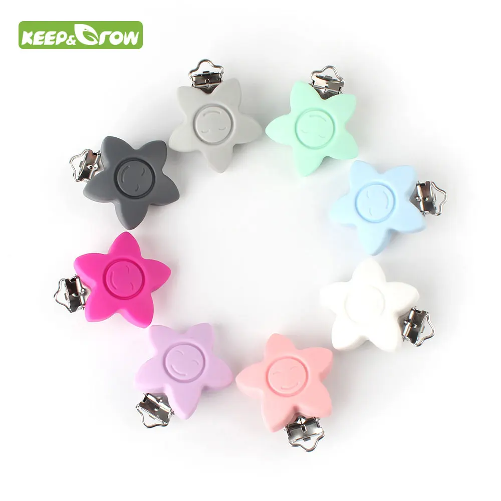 10pcs Smiling Face Star Baby Pacifier Clips Wholesale Silicone Mordedor Pacifier Holder Nursing Toy Baby Teether Necklace Clasp
10pcs Smiling Face Star Baby Pacifier Clips Wholesale Silicone Mordedor Pacifier Holder Nursing Toy Baby Teether Necklace Clasp