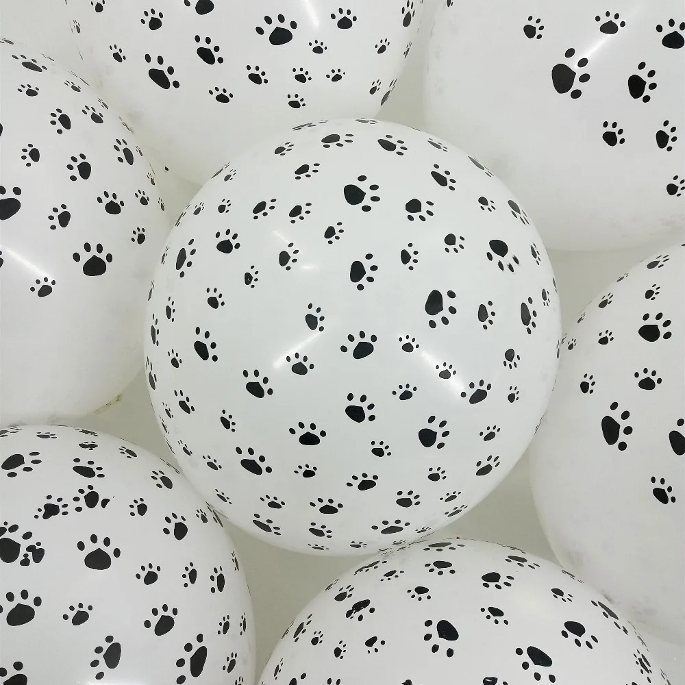 

White latex Balloons Dog footprints 2.8g 50pcs Birthday Party Decor Animal Theme Inflatable Baby Gift Classic Toy Balloon