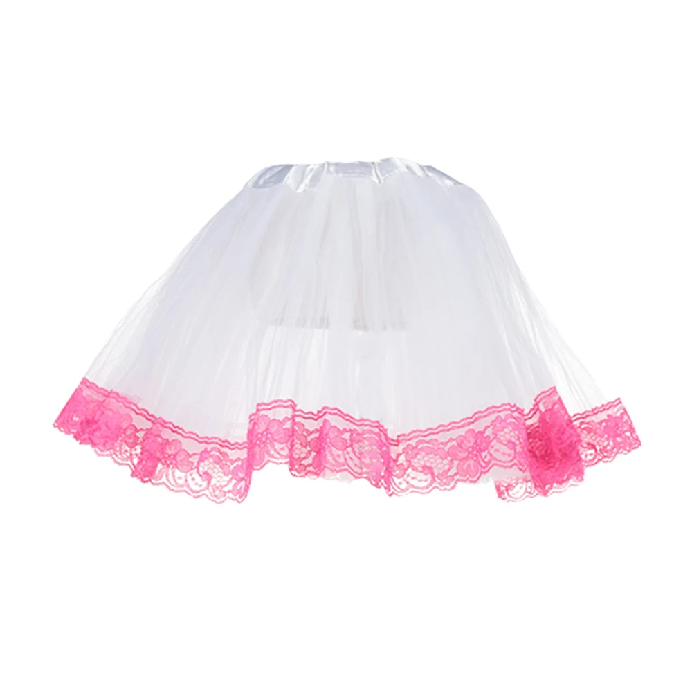 Fashion Kids Girls Princess White Dacron Lace Lovely Red Bowknot Bubble Skirt Tutu Dancewear Waist 20-35cm | Мать и ребенок