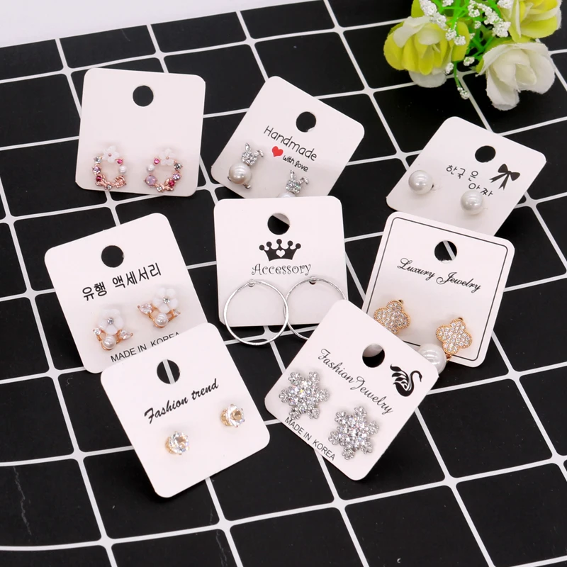 Wholesale 100pcs/lot 4x4cm Earring Jewelry Display Packaging Card Cute Fashional Paper Decoration Card Interesting Logo
Wholesale 100pcs/lot 4x4cm Earring Jewelry Display Packaging Card Cute Fashional Paper Decoration Card Interesting Logo