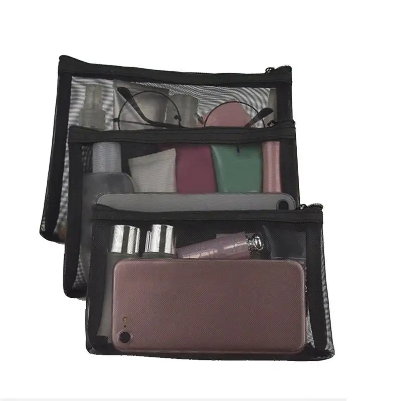 3Pcs/Set Portable Nylon Mesh Solid Color Cosmetic Bag Women Makeup Bag For Travel Wash Bag Case Organizer Toiletry Bag Pouch
3Pcs/Set Portable Nylon Mesh Solid Color Cosmetic Bag Women Makeup Bag For Travel Wash Bag Case Organizer Toiletry Bag Pouch
