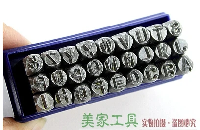 27pcs 8 MM Capital Letter A-Z Punch Stamp Set steel punch tool Jewelry Stamp