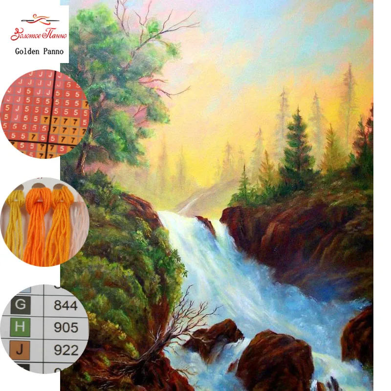 Golden Panno Needlework DIY DMC 14CT 11CT printed Cross stitch Embroidery kits house and tower white canvas Counted 829
Golden Panno Needlework DIY DMC 14CT 11CT printed Cross stitch Embroidery kits house and tower white canvas Counted 829