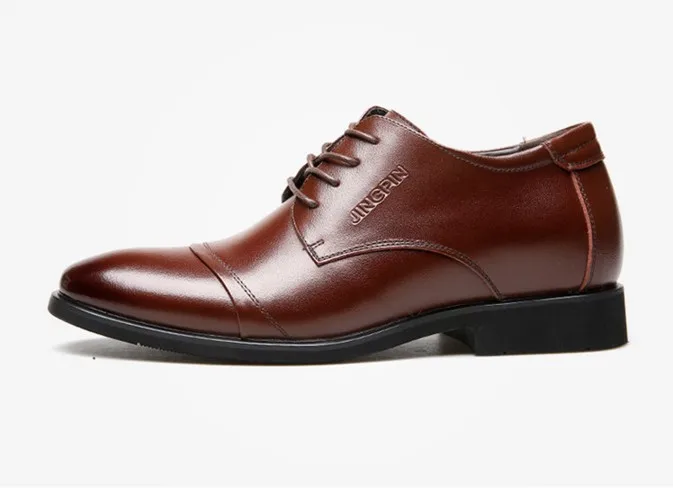 Новые мужские деловые туфли Cyabmoz увеличивающие рост 6 см Классические ботинки из