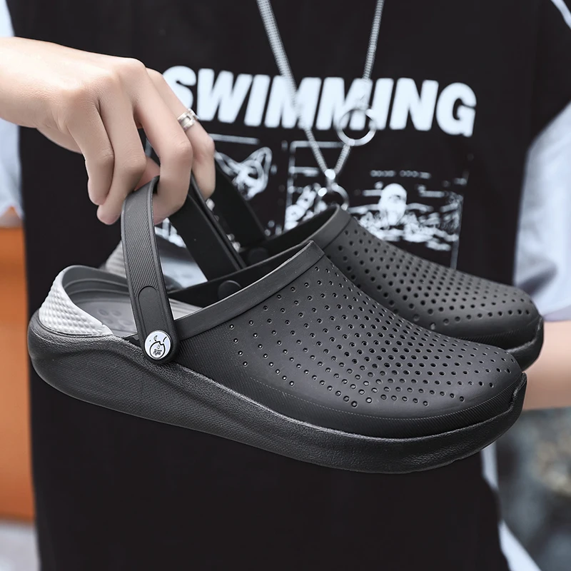LiteRide 2021 Men Sandals Jelly Summer Beach Hole Shoes Rubber Clogs Man Shoes Black Flat Women Sandals Slippers Plus Size 36-47
LiteRide 2021 Men Sandals Jelly Summer Beach Hole Shoes Rubber Clogs Man Shoes Black Flat Women Sandals Slippers Plus Size 36-47