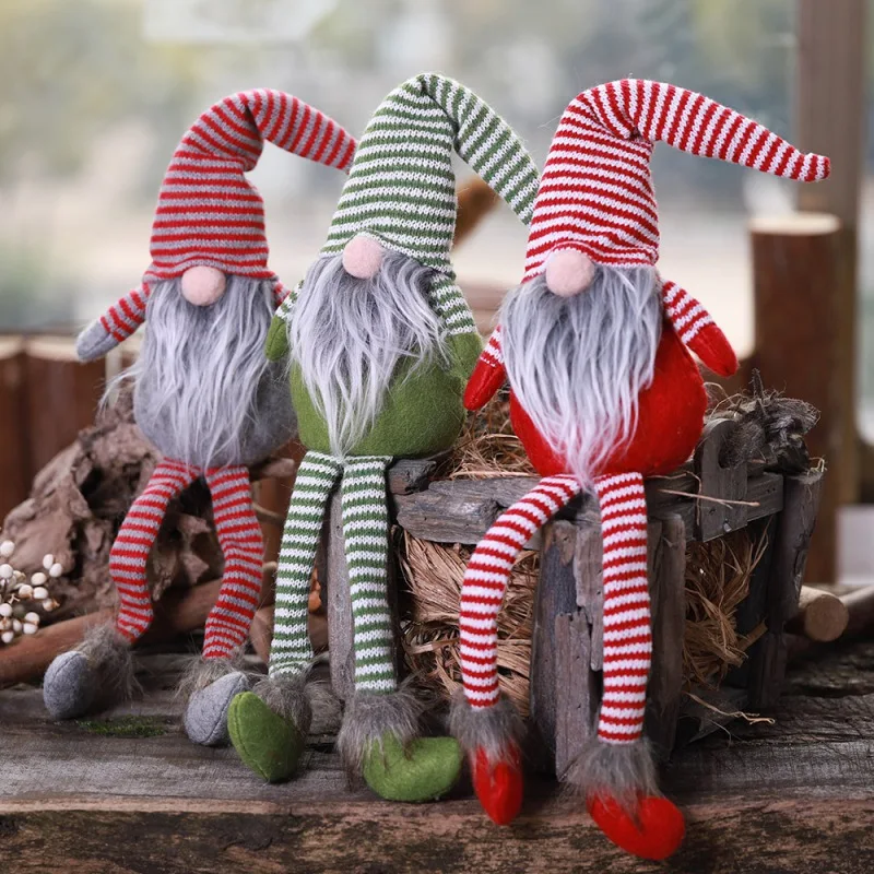 Christmas Gifts Holiday Decoration Present Handmade Striped Plush Doll Tabletop Santa Figurines Ornaments
Christmas Gifts Holiday Decoration Present Handmade Striped Plush Doll Tabletop Santa Figurines Ornaments