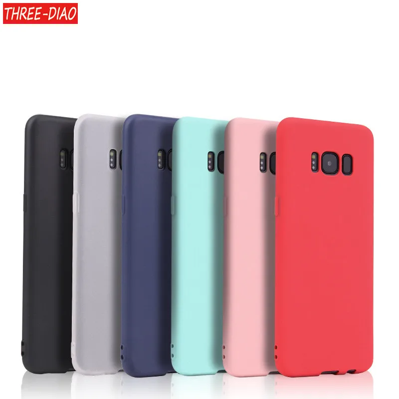 THREE DIAO матовый Силиконовый ТПУ мягкий чехол накладка для Samsung J3 J5 J7 J4 J6 J8 J2 Prime A3 A5 A7