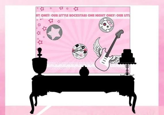 Rock Star Guitar star pink Birthday background High quality Computer print party photo backdrop
Rock Star Guitar star pink Birthday background High quality Computer print party photo backdrop