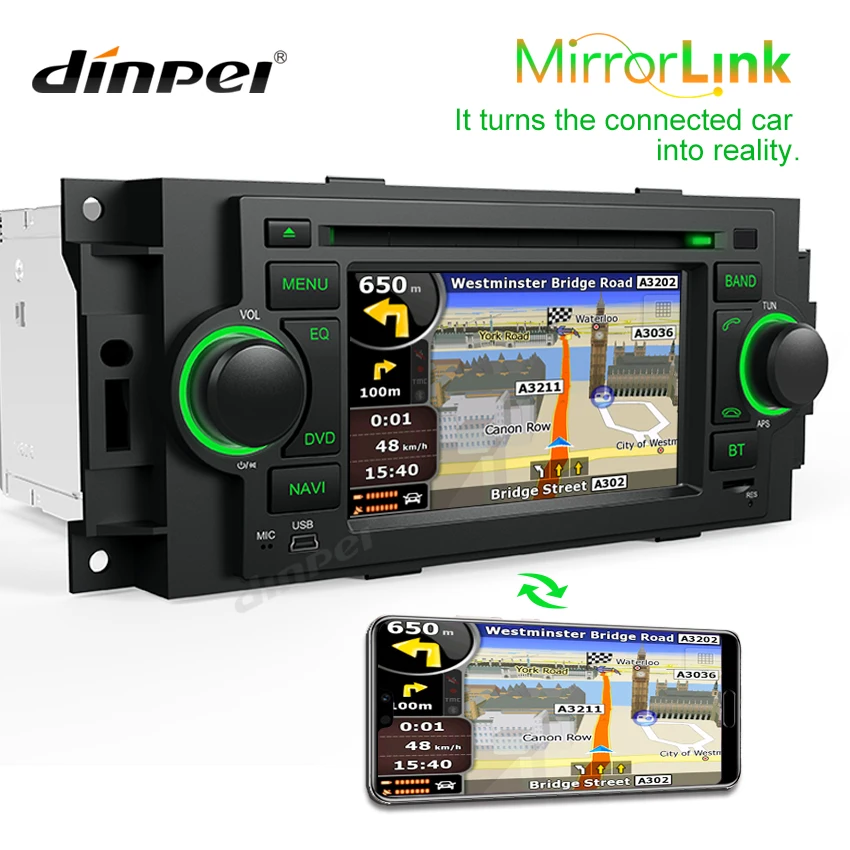 Dinpei 5 "dvd плеер автомобиля для Chrysler 300C PT Cruiser Dodge Ram Jeep Grand Cherokee радио gps навигации