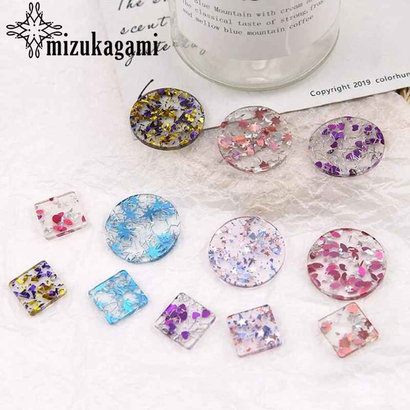 Acetate Resin Square Round Colorful Transparent Geometric Shape Charms 10pcs/lot For DIY Jewelry Making Finding Accessories
Acetate Resin Square Round Colorful Transparent Geometric Shape Charms 10pcs/lot For DIY Jewelry Making Finding Accessories