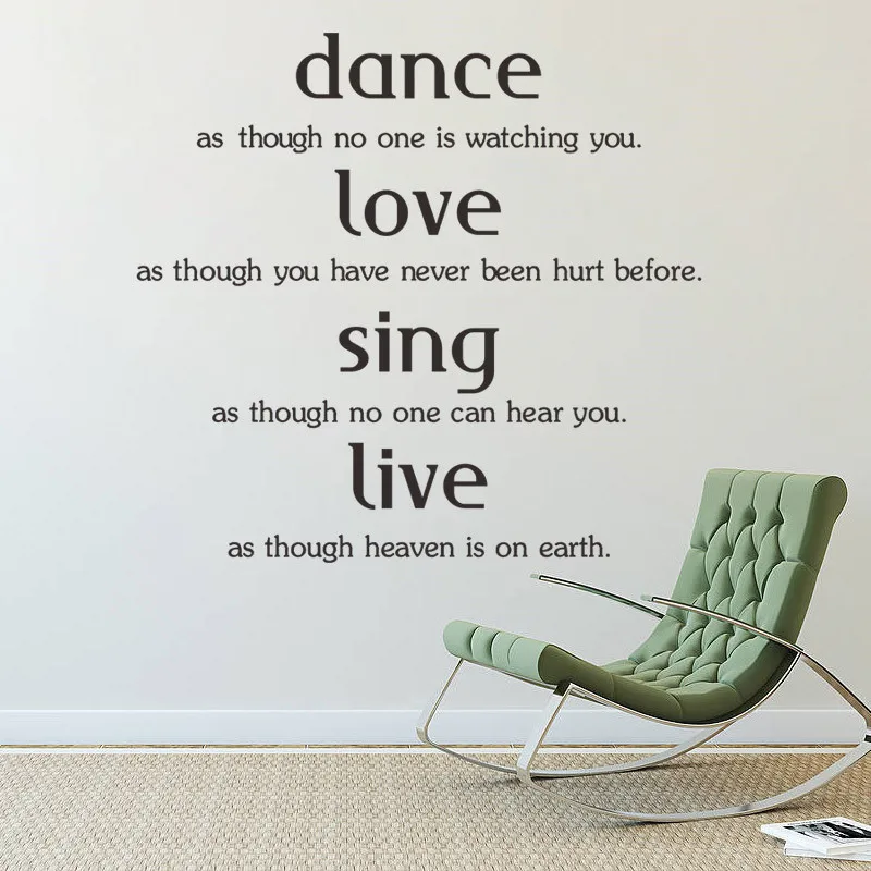 Dance Love Sing Live Saying Quotes Family Lettering Words Wall Sticker Vinyl Home Art Decor Wall Decal Window Glass Poster
Dance Love Sing Live Saying Quotes Family Lettering Words Wall Sticker Vinyl Home Art Decor Wall Decal Window Glass Poster