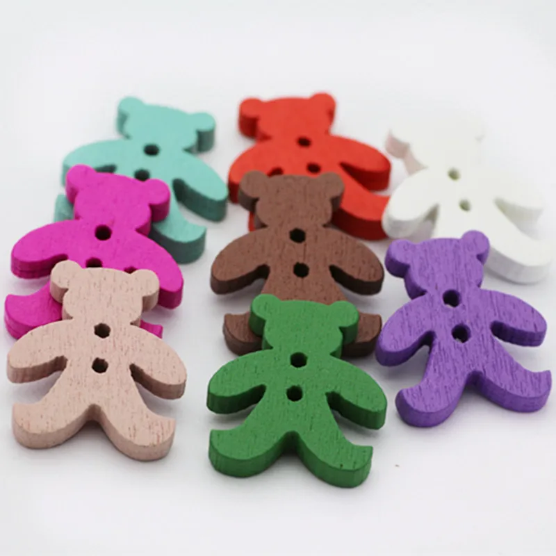 100pcs creative cartoon colorful 2holes wood buttons 24*41mm cute bear decorative boutons fantaisie sewing decorative buttons
100pcs creative cartoon colorful 2holes wood buttons 24*41mm cute bear decorative boutons fantaisie sewing decorative buttons