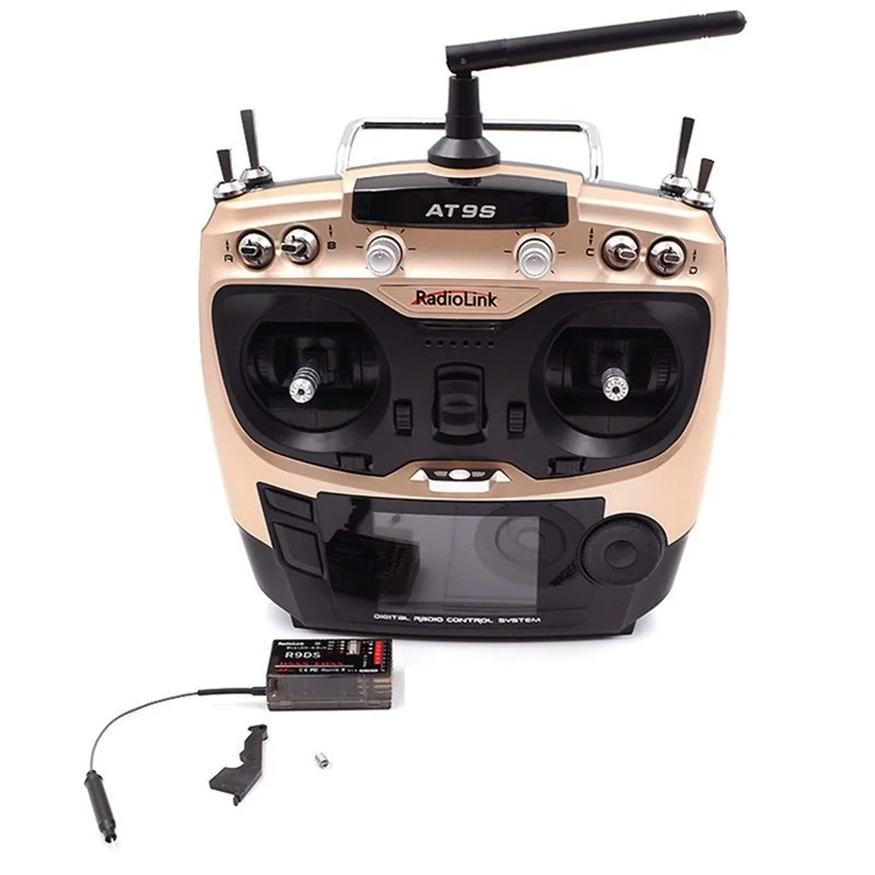 Radiolink AT9S 2.4G 9CH System Transmitter with R9DS Receiver AT9 Remote Control update vision for RC quadcopter Helicopter
Radiolink AT9S 2.4G 9CH System Transmitter with R9DS Receiver AT9 Remote Control update vision for RC quadcopter Helicopter