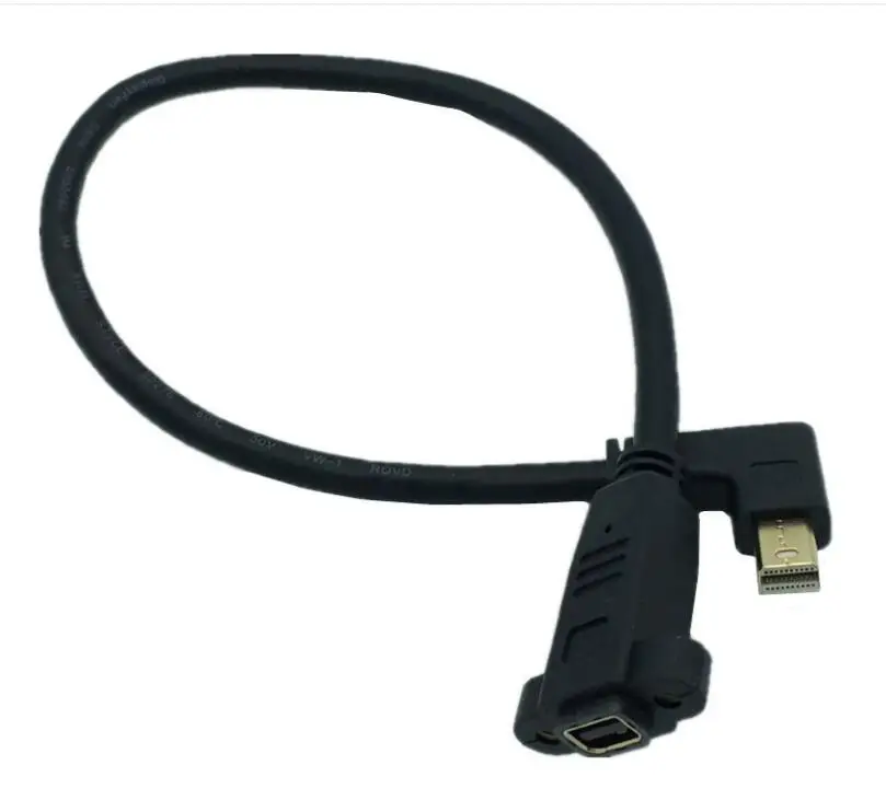 Left & Right 90 Angled Lock screw hole computer Mini DP revolution mother test extension cable mini DisplayPort data Cable 0.3M
Left & Right 90 Angled Lock screw hole computer Mini DP revolution mother test extension cable mini DisplayPort data Cable 0.3M