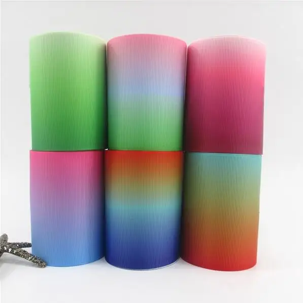 50Y Бесплатная доставка градиент цвета напечатанная Grosgrain лента 75 мм ленты DIY вручную изготовленная лента
50Y Бесплатная доставка градиент цвета напечатанная Grosgrain лента 75 мм ленты DIY вручную изготовленная лента