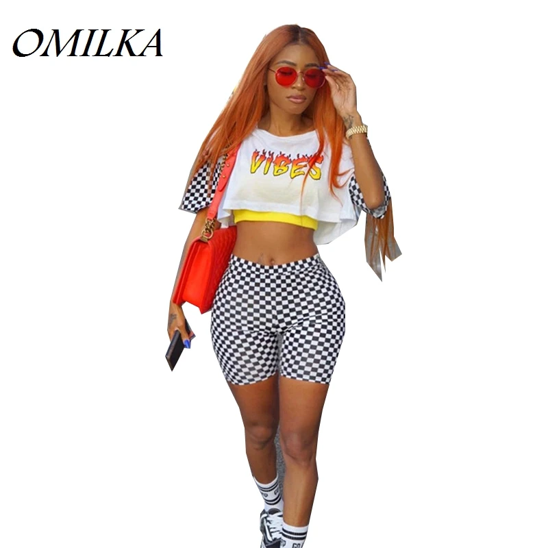 OMILKA 2017 горячие летние женские буквенные клетчатые укороченные топы с принтом anf Шорты повседневные ажурные Харадзюку комплект одежды из 2 п...
OMILKA 2017 горячие летние женские буквенные клетчатые укороченные топы с принтом anf Шорты повседневные ажурные Харадзюку комплект одежды из 2 п...