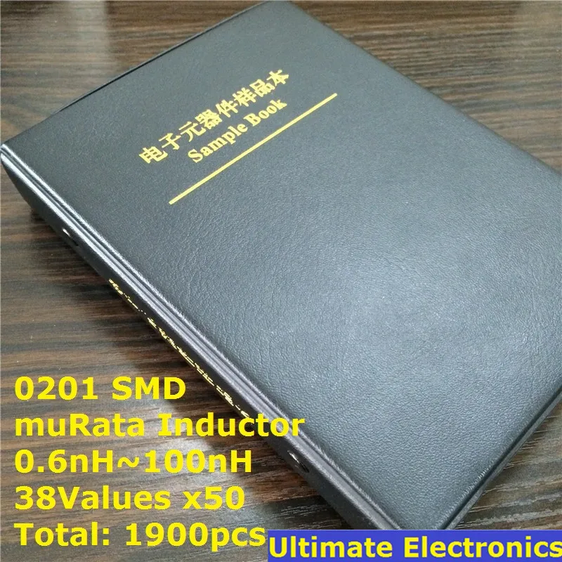 0201 Мурата SMD чип Индукторы Ассорти набор 0.6nH ~ 100nH 38Valuesx50 книга образцов|book book|book