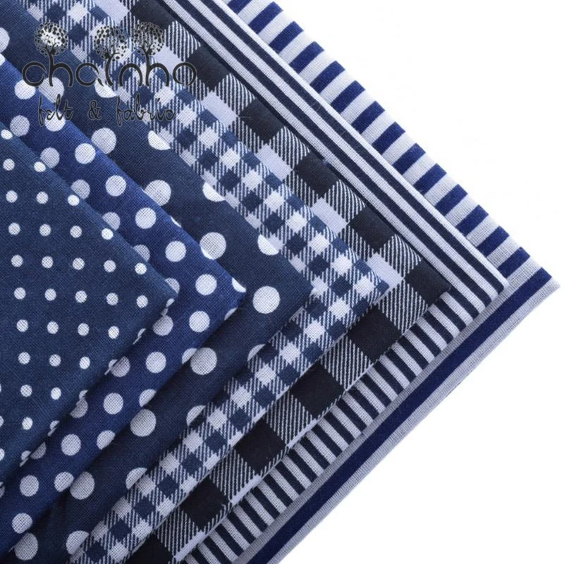 Thin Cotton Fabric Patchwork For Sewing Scrapbook Cloth Fat Quarters Tissue For Quilt Needlework Pattern 50*50cm Dark Blue7pcs
Thin Cotton Fabric Patchwork For Sewing Scrapbook Cloth Fat Quarters Tissue For Quilt Needlework Pattern 50*50cm Dark Blue7pcs