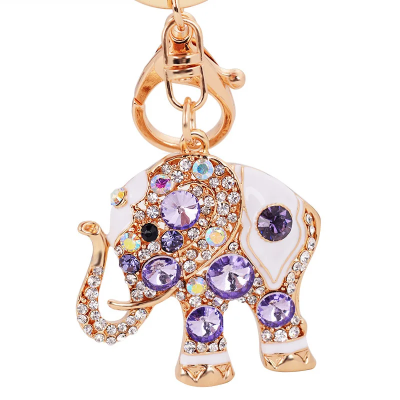 Muti style Elephant Keychain Rhinestone Crystal Keyring Purse Key Holder Pendants Girls Bag Charm Pendant Car Keyrings | Автомобили и