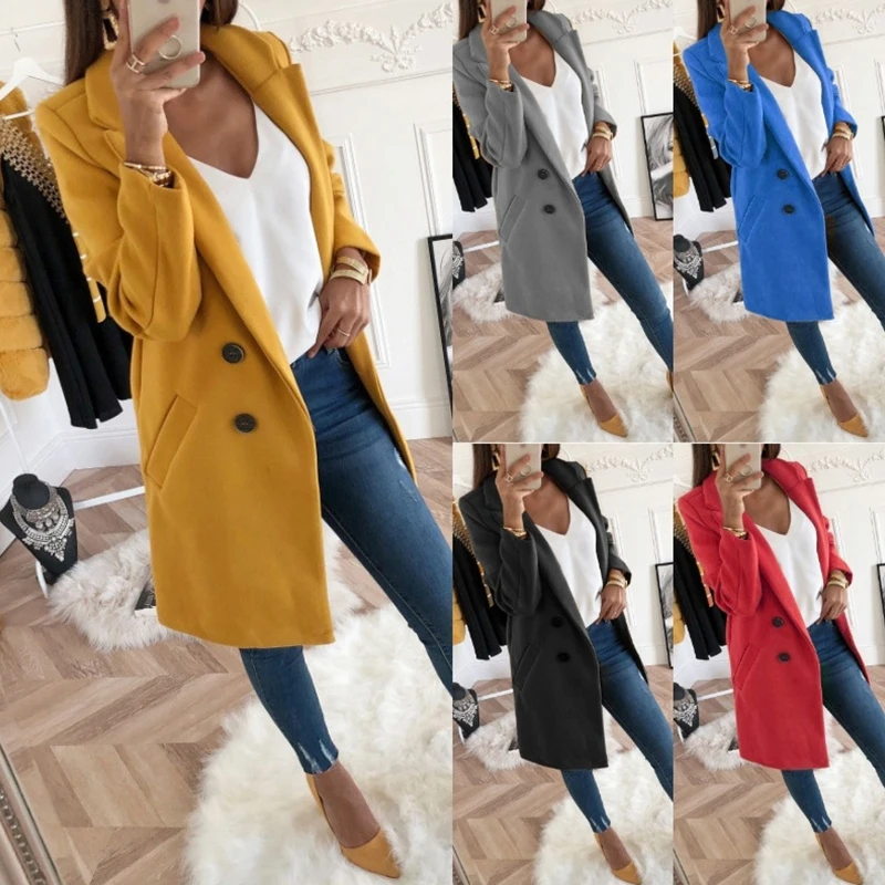 Double Breasted Female Suit Long Coat Autumn Winter Women Dames Jackets For Office Blazer Feminino Jacket Elegant Ladies Blazers
Double Breasted Female Suit Long Coat Autumn Winter Women Dames Jackets For Office Blazer Feminino Jacket Elegant Ladies Blazers