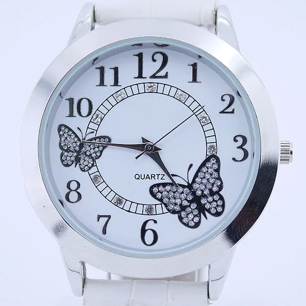 Hot Popular NEW Fashion White Crystal Diamonds Butterfly Women Watches Leather Bracelet White Dial Lady Quartz Wristwatch U16
Hot Popular NEW Fashion White Crystal Diamonds Butterfly Women Watches Leather Bracelet White Dial Lady Quartz Wristwatch U16