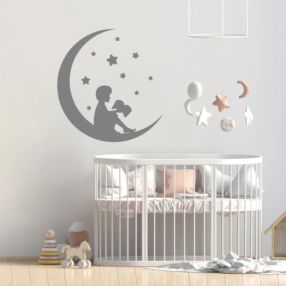 Nursery Moon Vinyl Sticker For Kids Room Wall Decals Baby Room Decoration Home Decors Sign Reading Boy On Crescent Moon B485
Nursery Moon Vinyl Sticker For Kids Room Wall Decals Baby Room Decoration Home Decors Sign Reading Boy On Crescent Moon B485