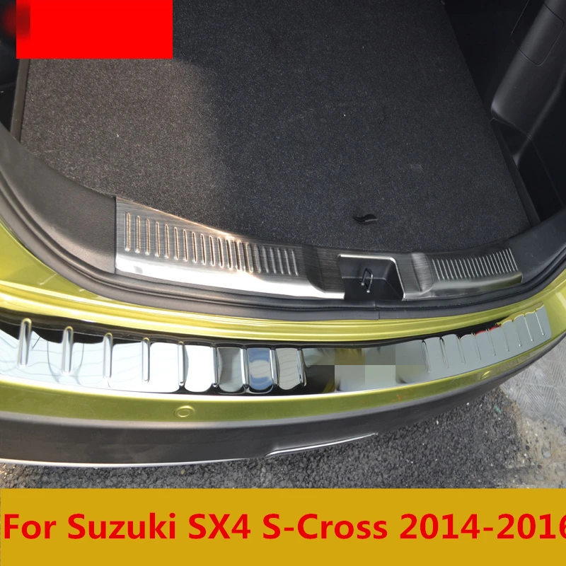 Накладки на бампер из нержавеющей стали для Suzuki SX4 S Cross 2014 2016|Хромирование| |
