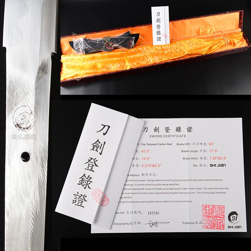 Brandon Swords Polished Katana Japanese Samurai Sword High Carbon Steel Clay Tempered Espada Very Sharp Genuine Sword Full Tang
Brandon Swords Polished Katana Japanese Samurai Sword High Carbon Steel Clay Tempered Espada Very Sharp Genuine Sword Full Tang