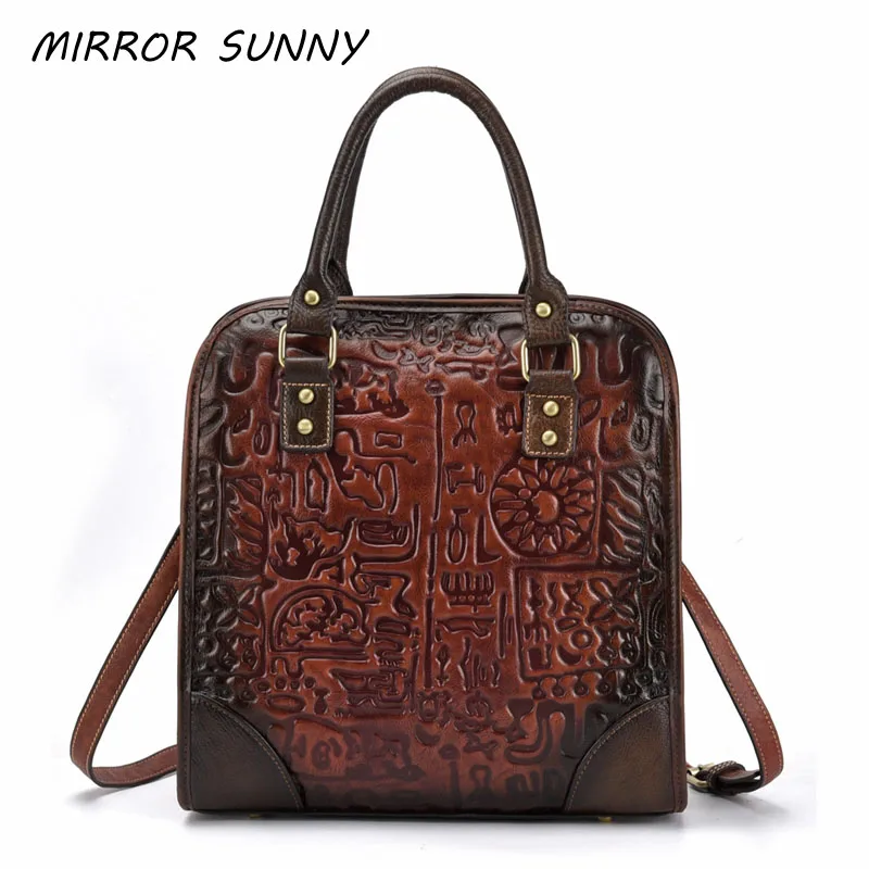 Genuine Leather Women Handbags Vintage Letter Embossed Lady Top Handle Bag Female Vertical Leather Crossbody Bag Messenger Bag
Genuine Leather Women Handbags Vintage Letter Embossed Lady Top Handle Bag Female Vertical Leather Crossbody Bag Messenger Bag