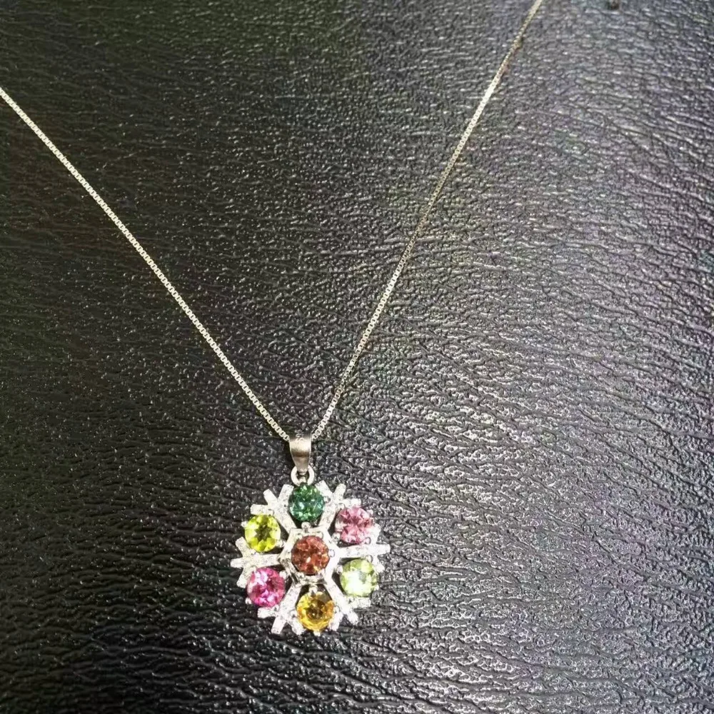 Natural multicolor tourmaline pendant S925 silver Natural gemstone Pendant Necklace trendy round Fireball women party jewelry
Natural multicolor tourmaline pendant S925 silver Natural gemstone Pendant Necklace trendy round Fireball women party jewelry