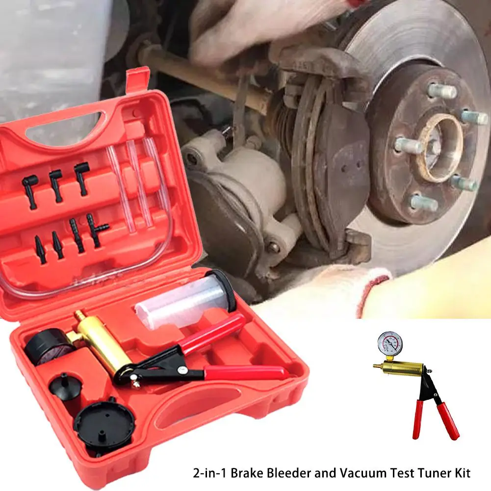 New 2019 2-in-1 Brake Bleeder Vacuum Pump Test Tuner Kit Fir For Brake Oil Replacement Tool Manual Diagnostic Tool
New 2019 2-in-1 Brake Bleeder Vacuum Pump Test Tuner Kit Fir For Brake Oil Replacement Tool Manual Diagnostic Tool