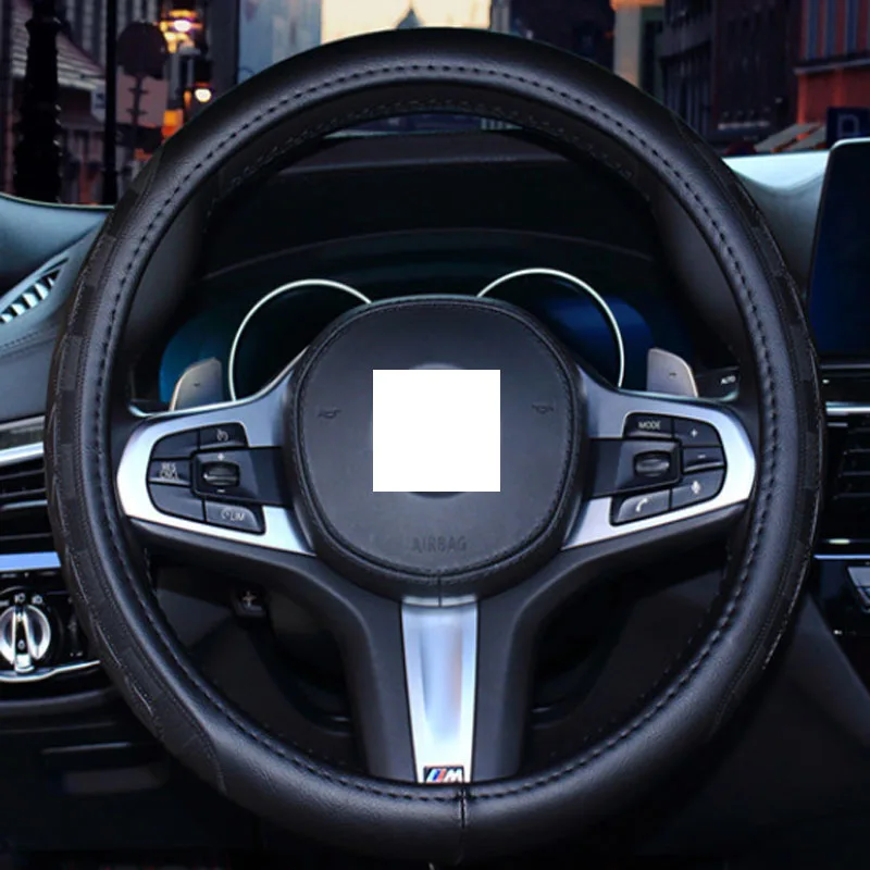 Steering wheel cover embossed checked car steering wheel cover striped handle cover interior decoration
Steering wheel cover embossed checked car steering wheel cover striped handle cover interior decoration