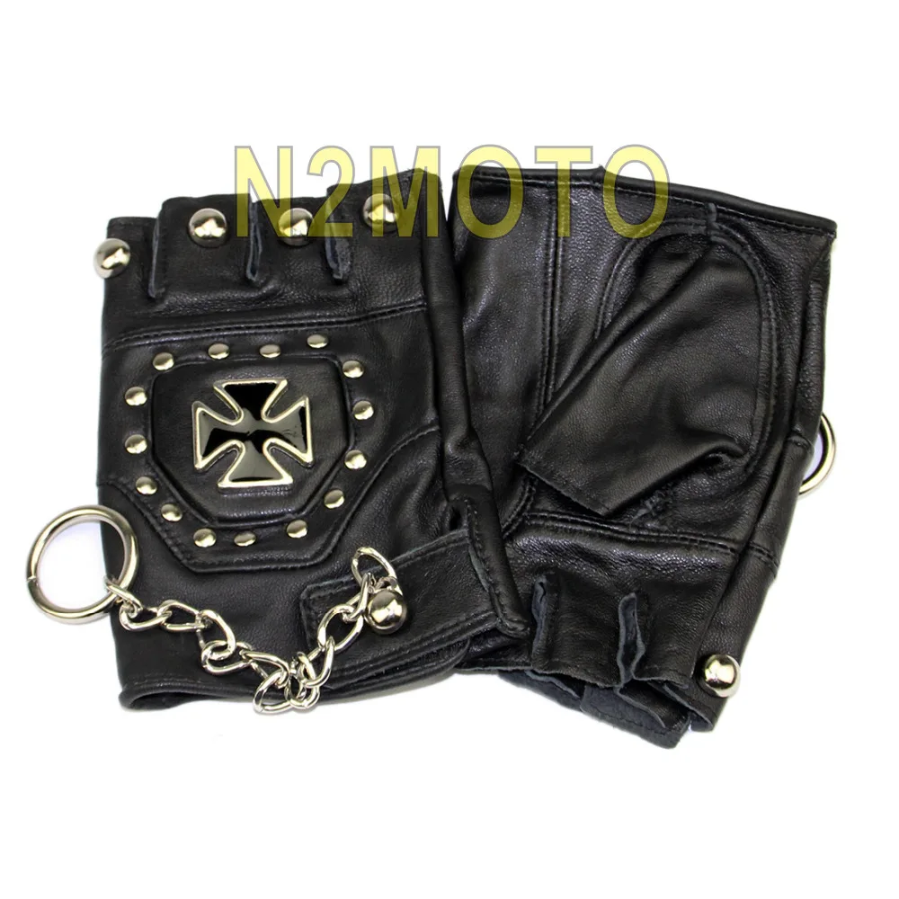 Black Men Biker Cool Leather Cross Handmade Studded Unisex Punk Glove With Chain
Black Men Biker Cool Leather Cross Handmade Studded Unisex Punk Glove With Chain
