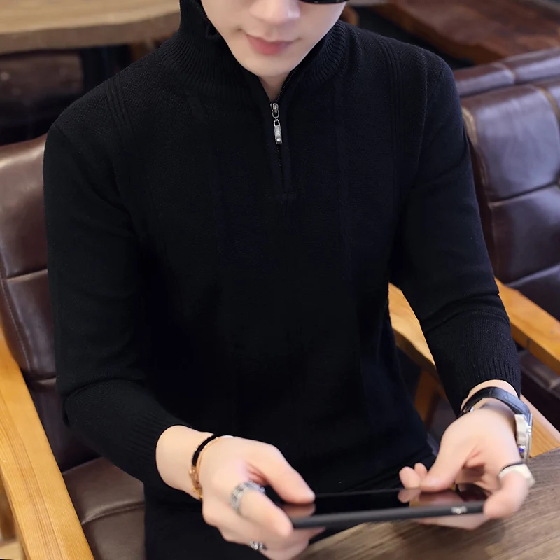 Spring, autumn and winter men's fashion turtleneck sweater men's youth solid color sweater slim Sleeve zipper sweater men
Spring, autumn and winter men's fashion turtleneck sweater men's youth solid color sweater slim Sleeve zipper sweater men