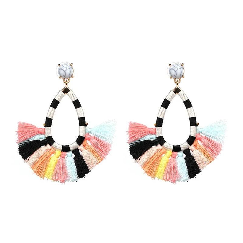 Wholesale 6pair/lot Zebra-stripe Chunky Tassel Drop Earrings Statement Fringe Skirt Shape Ethnic Jewelry
Wholesale 6pair/lot Zebra-stripe Chunky Tassel Drop Earrings Statement Fringe Skirt Shape Ethnic Jewelry