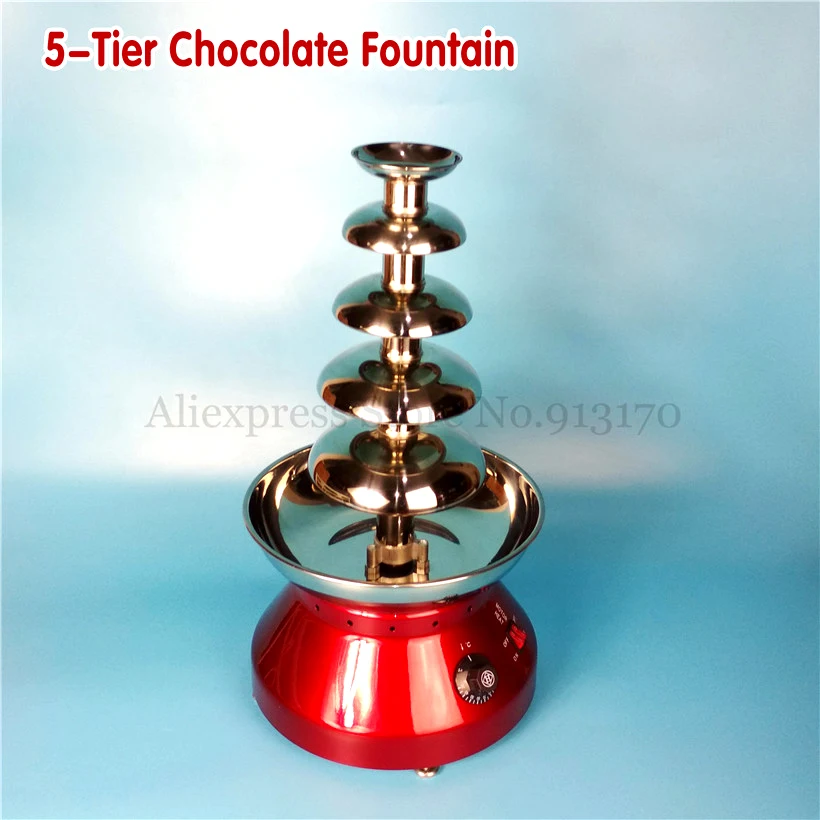 5 Tiers Commercial Party Chocolate Waterfall Fountain New Luxury Chocolate Fondue Fountain 220V
5 Tiers Commercial Party Chocolate Waterfall Fountain New Luxury Chocolate Fondue Fountain 220V