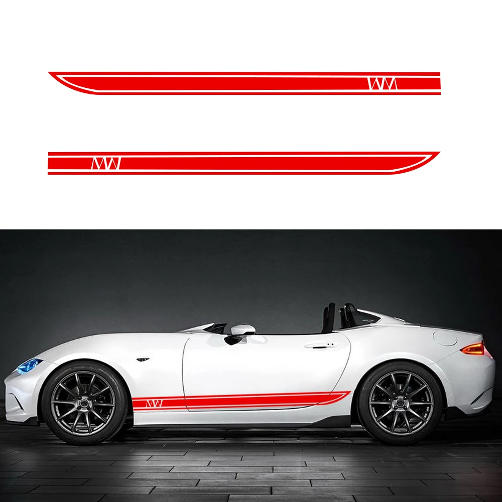 For Mazda MX-5 3 Doors car side Body Decals Stickers Side Stripes Skirt Sticker 2PCS
For Mazda MX-5 3 Doors car side Body Decals Stickers Side Stripes Skirt Sticker 2PCS