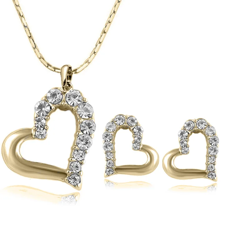 2016 New gold-color Fashion Lovely Cute Double Heart Necklace and Earring Crystal Jewelry Sets For Women Girls Jewellery
2016 New gold-color Fashion Lovely Cute Double Heart Necklace and Earring Crystal Jewelry Sets For Women Girls Jewellery